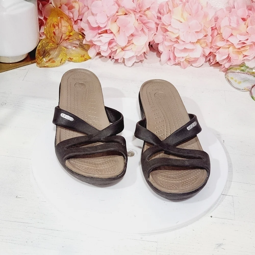 Crocs Wedge Sandal Size 8W - Picture 6 of 7